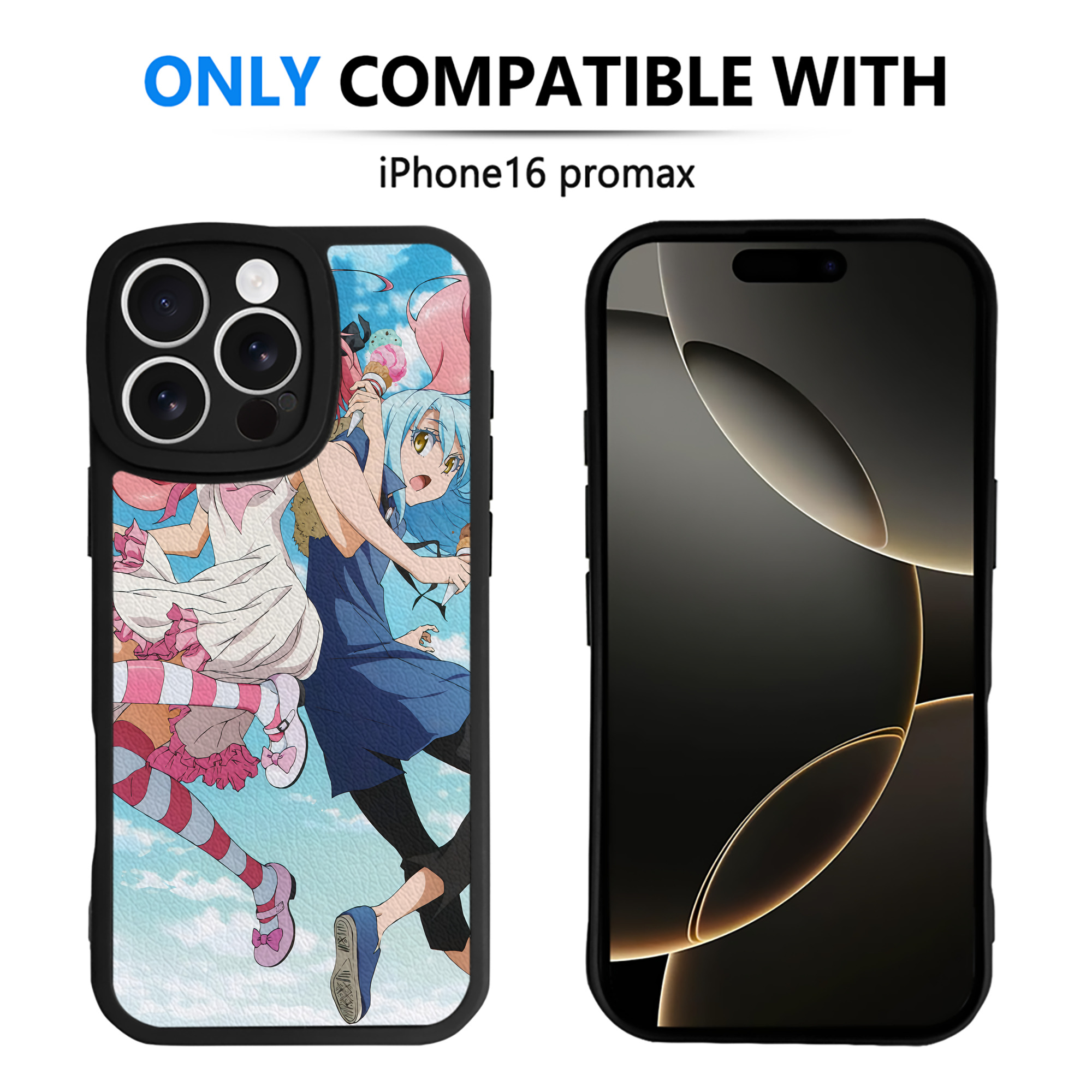 （画像用） 転スラ Regarding Reincarnated to Slime 【iPhone 16シリーズ対応】シリコンスマホケース（レザー調） 材質：シリコン